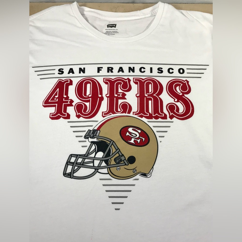 Levis San Francisco 49ers Shirt White Size XL NFL Football Bay Area Miners